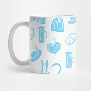 Oktoberfest Blue on White Mug